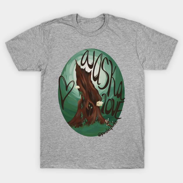 Alaska Love Tree Stump T-Shirt by Pastel.Punkk
